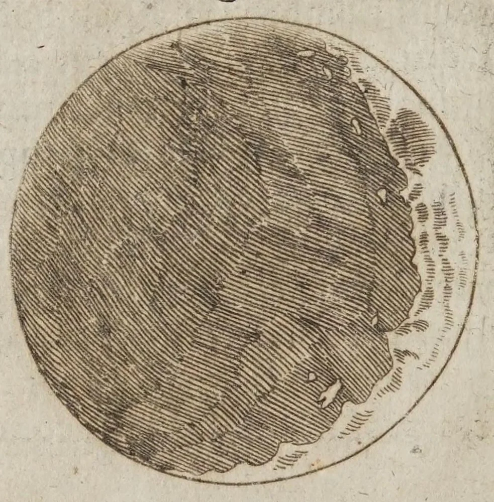 An illustration from Le messager celeste; contenant toutes les nouvelles découvertes qui ont esté faites dans les astres depuis l'invention de la lunette d'approche, avec des reflexions sur les utilitez qu'on en peut tirer pour la conservation de la vie. Premier extraordinaire du Journal de medecine, publié le premier octobre 1681, 1681, leaf 58