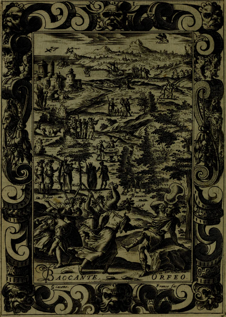 An illustration from Le Metamorfosi, 1584, leaf 409