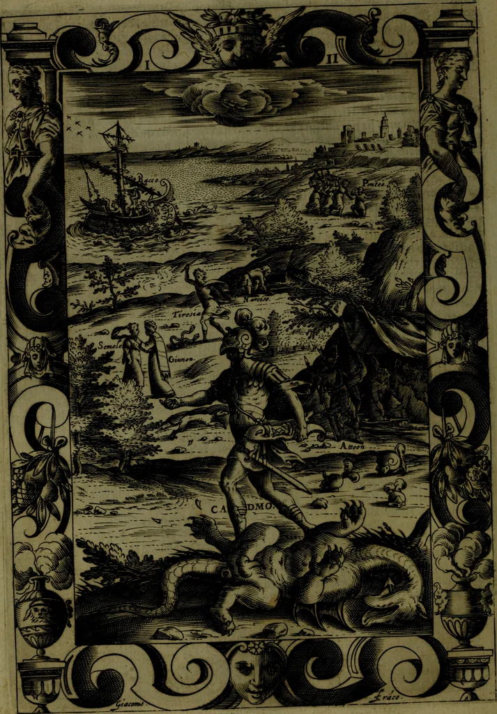 An illustration from Le Metamorfosi, 1584, leaf 85
