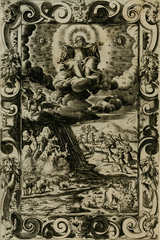 An illustration from Le metamorfosi di Ovidio, 1584, leaf 19