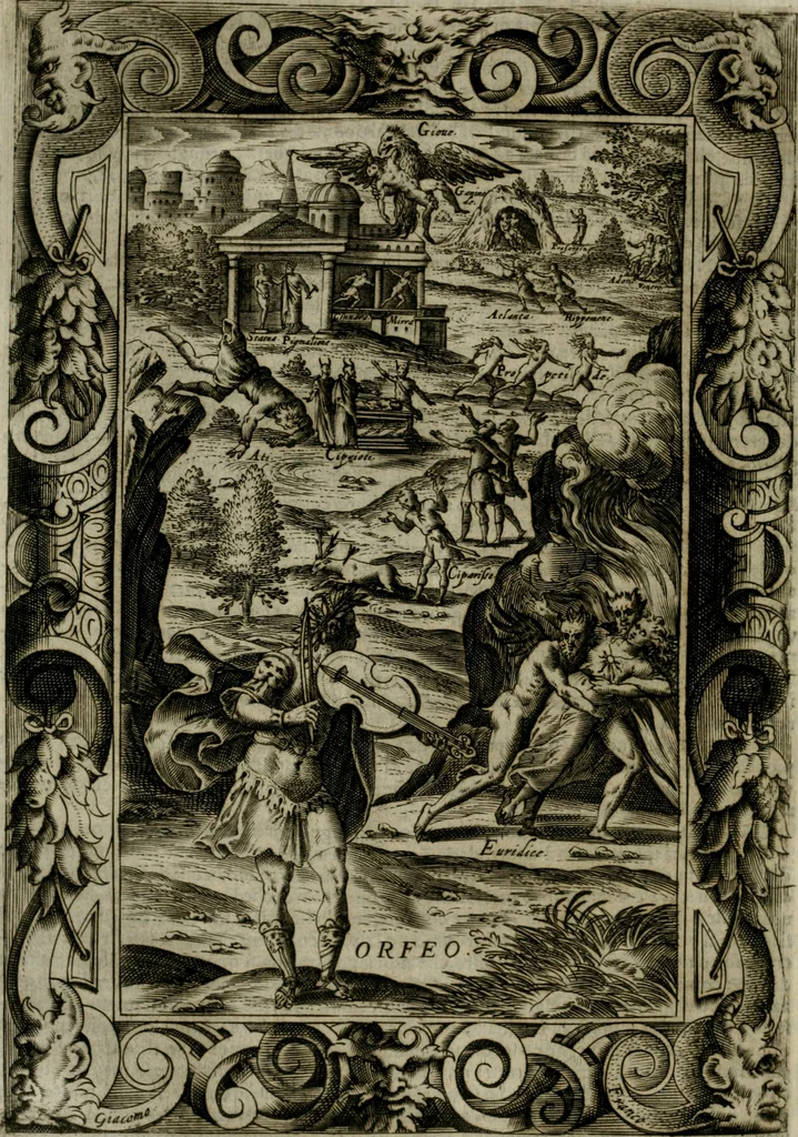 An illustration from Le metamorfosi di Ovidio, 1584, leaf 373