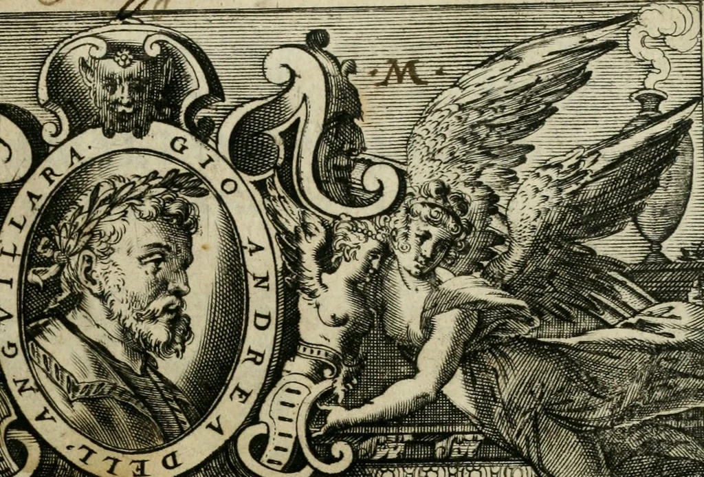 An illustration from Le metamorfosi di Ovidio, 1584, leaf 4