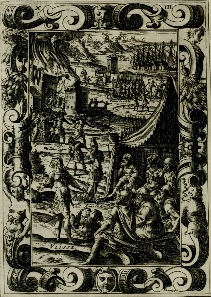An illustration from Le metamorfosi di Ovidio, 1584, leaf 465