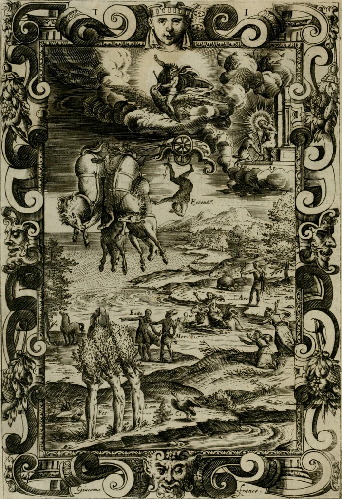 An illustration from Le metamorfosi di Ovidio, 1584, leaf 47