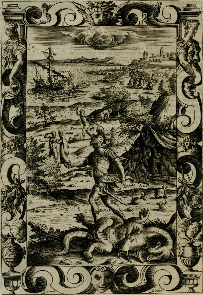 An illustration from Le metamorfosi di Ovidio, 1584, leaf 85
