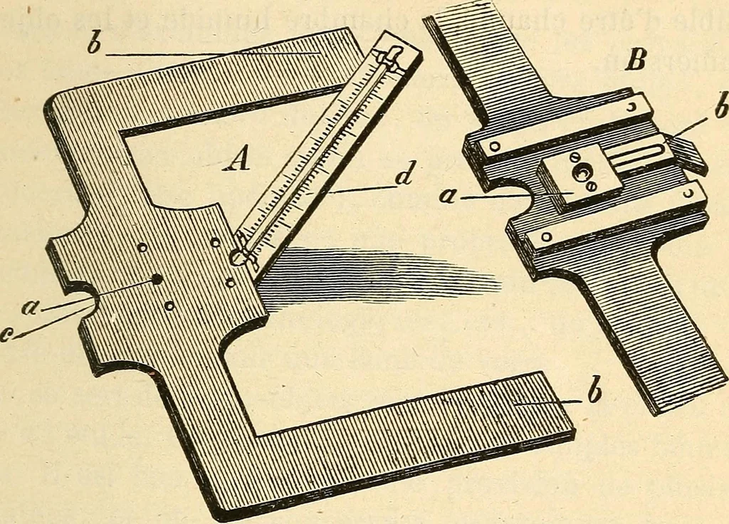 An illustration from Le microscope manuel a l'usage des étudiants, 1867, leaf 128