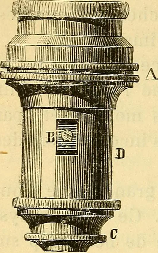 An illustration from Le microscope manuel a l'usage des étudiants, 1867, leaf 271