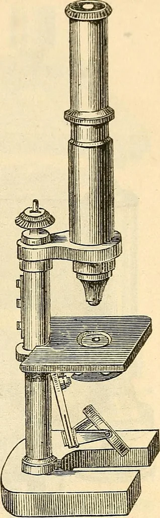 An illustration from Le microscope manuel a l'usage des étudiants, 1867, leaf 50
