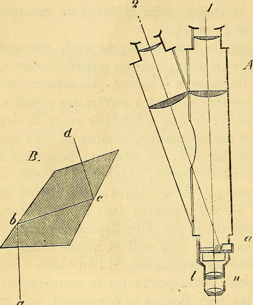 An illustration from Le microscope manuel a l'usage des étudiants, 1867, leaf 73