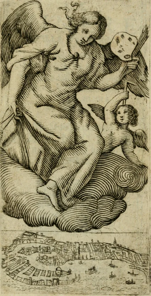 An illustration from Le minere della pittura : compendiosa informazione, 1664, leaf 6