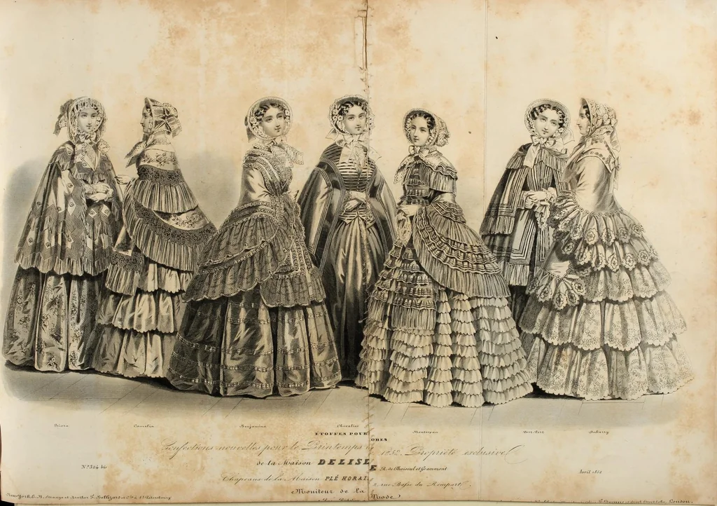 An illustration from Le moniteur de la mode : journal du monde élégant, 1851, leaf 105