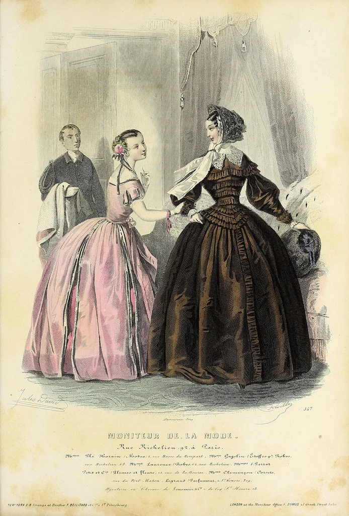 An illustration from Le moniteur de la mode : journal du monde élégant, 1851, leaf 319