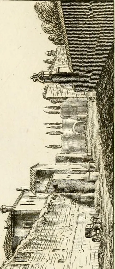 An illustration from Le mura di Roma, 1820, leaf 438