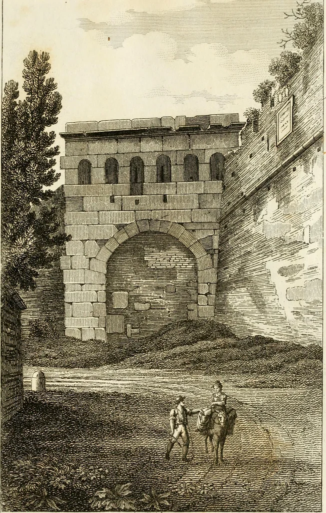 An illustration from Le mura di Roma, 1820, leaf 440