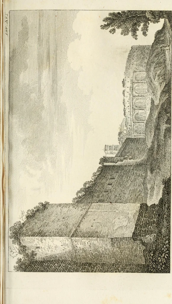 An illustration from Le mura di Roma, 1820, leaf 450