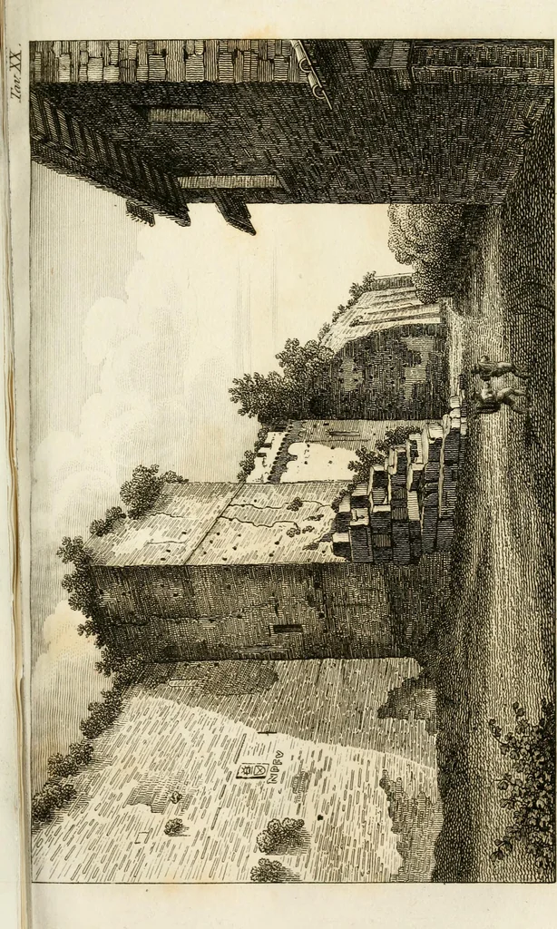 An illustration from Le mura di Roma, 1820, leaf 458
