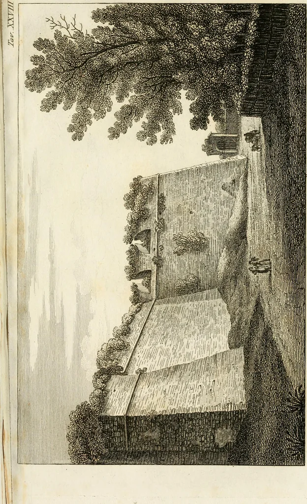An illustration from Le mura di Roma, 1820, leaf 474