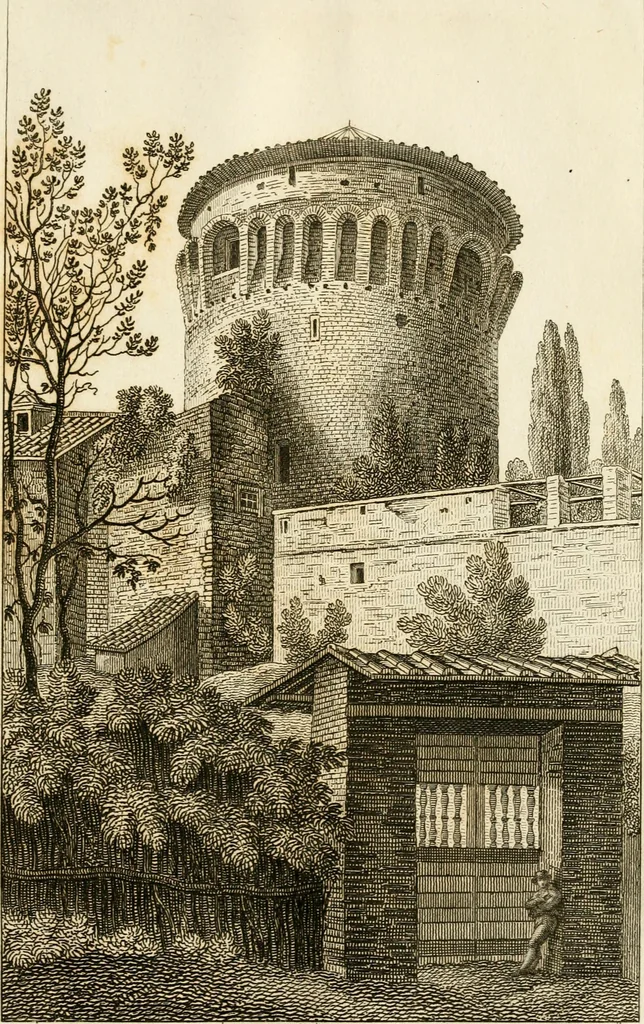 An illustration from Le mura di Roma, 1820, leaf 480