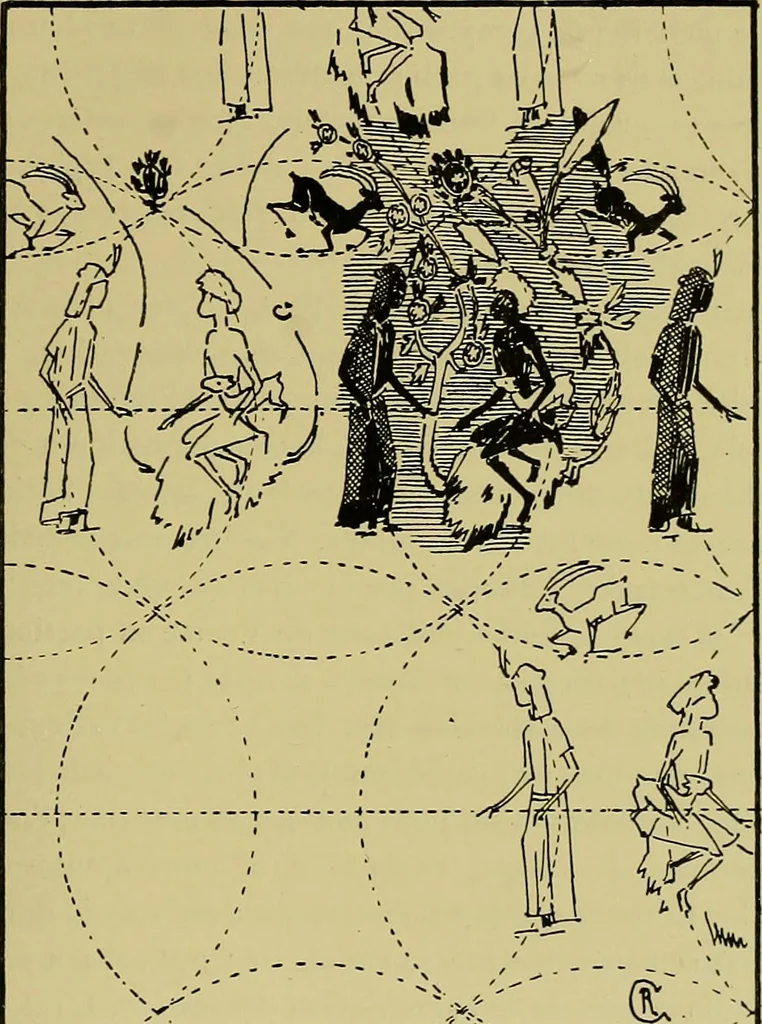 An illustration from Le Musée historique des tissus de la Chambre de commerce de Lyon; précis historique de l'art de décorer les étoffes et catalogue sommaire, 1902, leaf 68