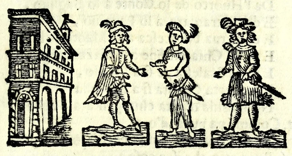An illustration from Le mvse napoletane : egroche, 1678, leaf 73