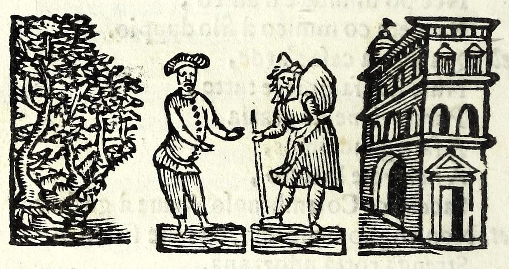 An illustration from Le mvse napoletane : egroche, 1678, leaf 86