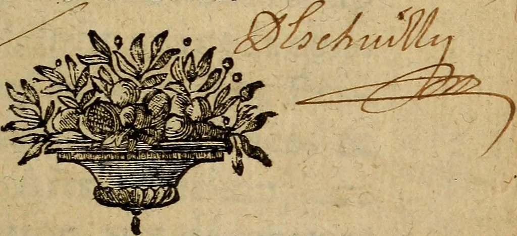 An illustration from Le Newtonianisme pour les dames, ou, Entretiens sur la lumiere, sur les couleurs, et sur l'attraction, 1739, leaf 6