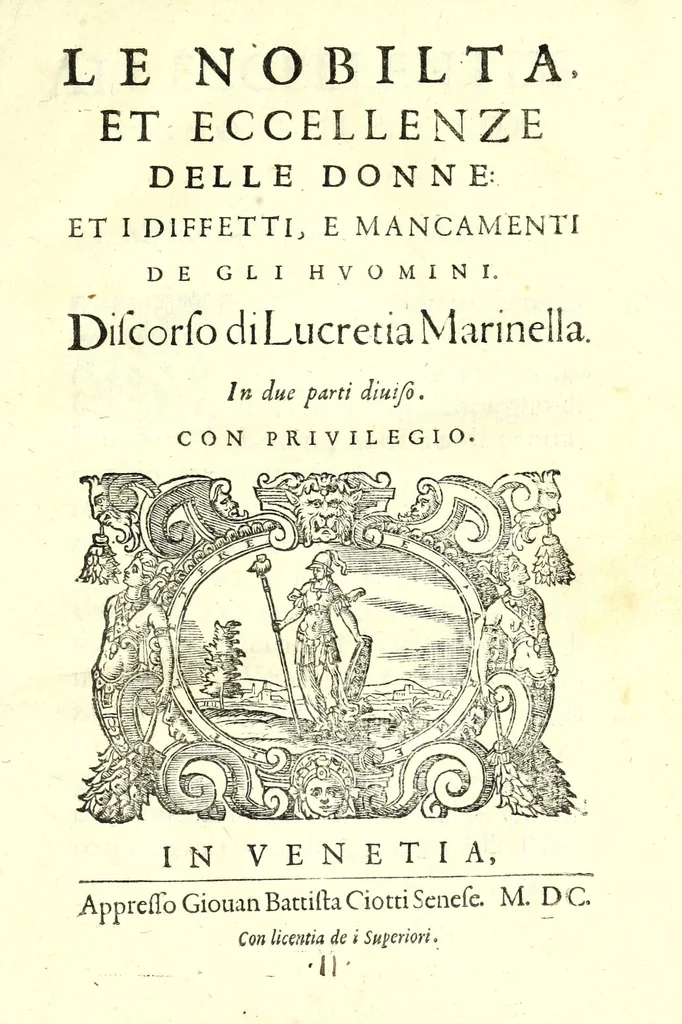 An illustration from Le nobilta, et eccellenze delle donne, et i diffetti, e mancamenti de gli hvomini : discorso, 1600, leaf 7
