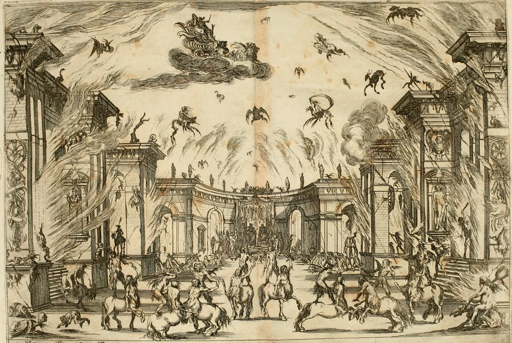 An illustration from Le nozze degli dei : favola, 1637, leaf 111