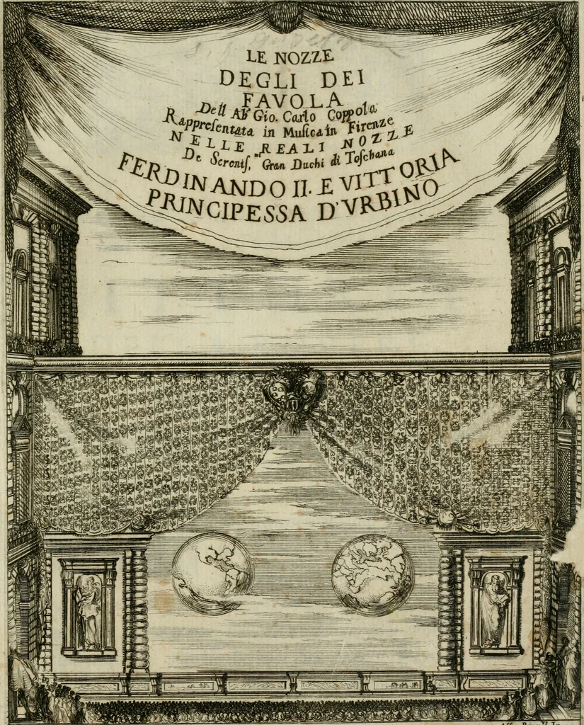 An illustration from Le nozze degli dei : favola, 1637, leaf 2