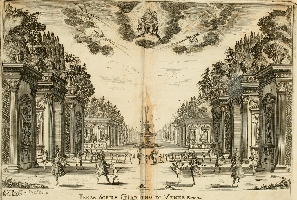 An illustration from Le nozze degli dei : favola, 1637, leaf 47