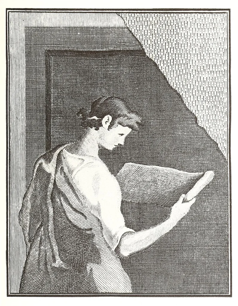 An illustration from Le nozze di Bacco ed Arianna : rappresentazione pittorica spettacolosa nel triclinio di una villa suburbana di Pompei, 1921, leaf 3