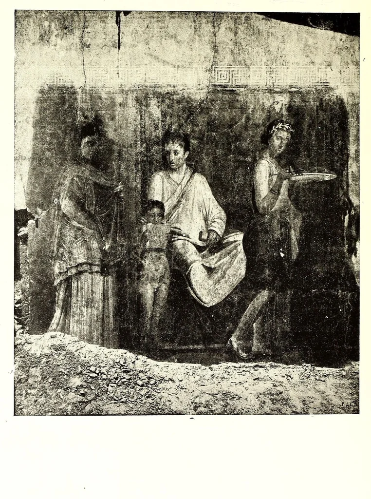 An illustration from Le nozze di Bacco ed Arianna : rappresentazione pittorica spettacolosa nel triclinio di una villa suburbana di Pompei, 1921, leaf 6