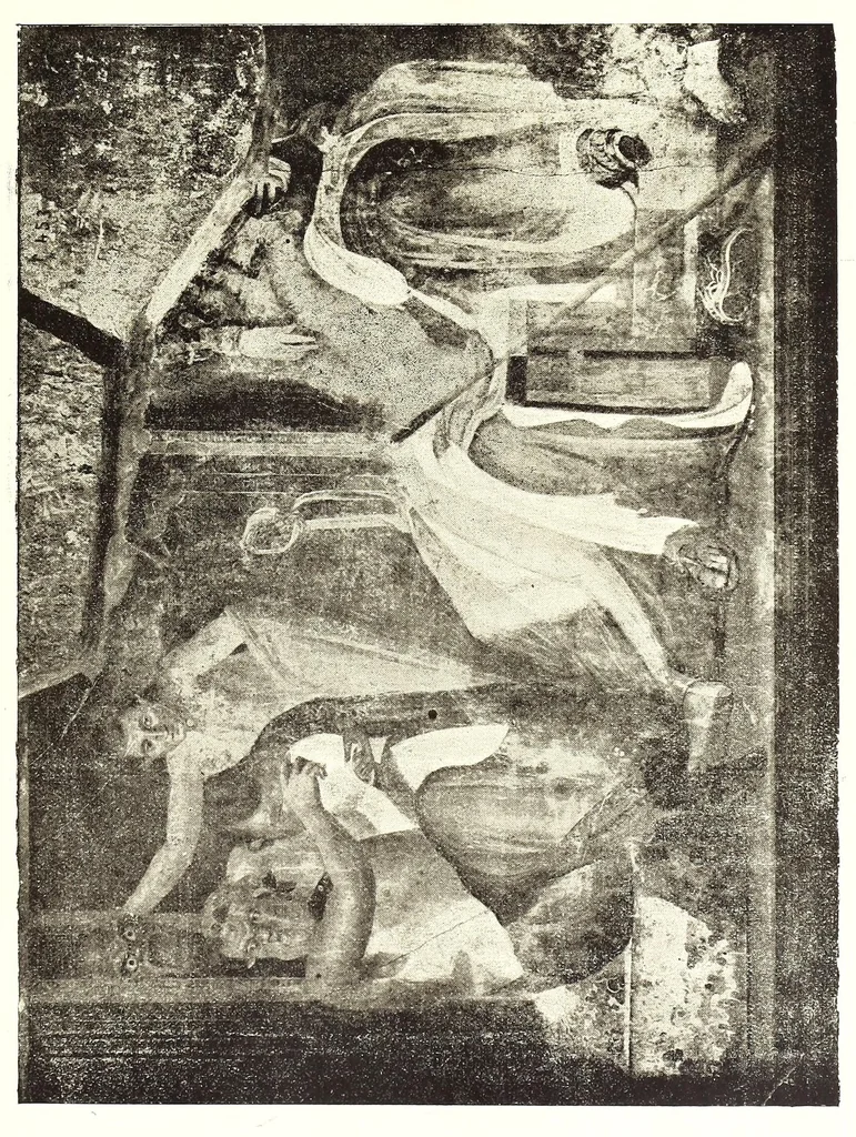 An illustration from Le nozze di Bacco ed Arianna : rappresentazione pittorica spettacolosa nel triclinio di una villa suburbana di Pompei, 1921, leaf 85