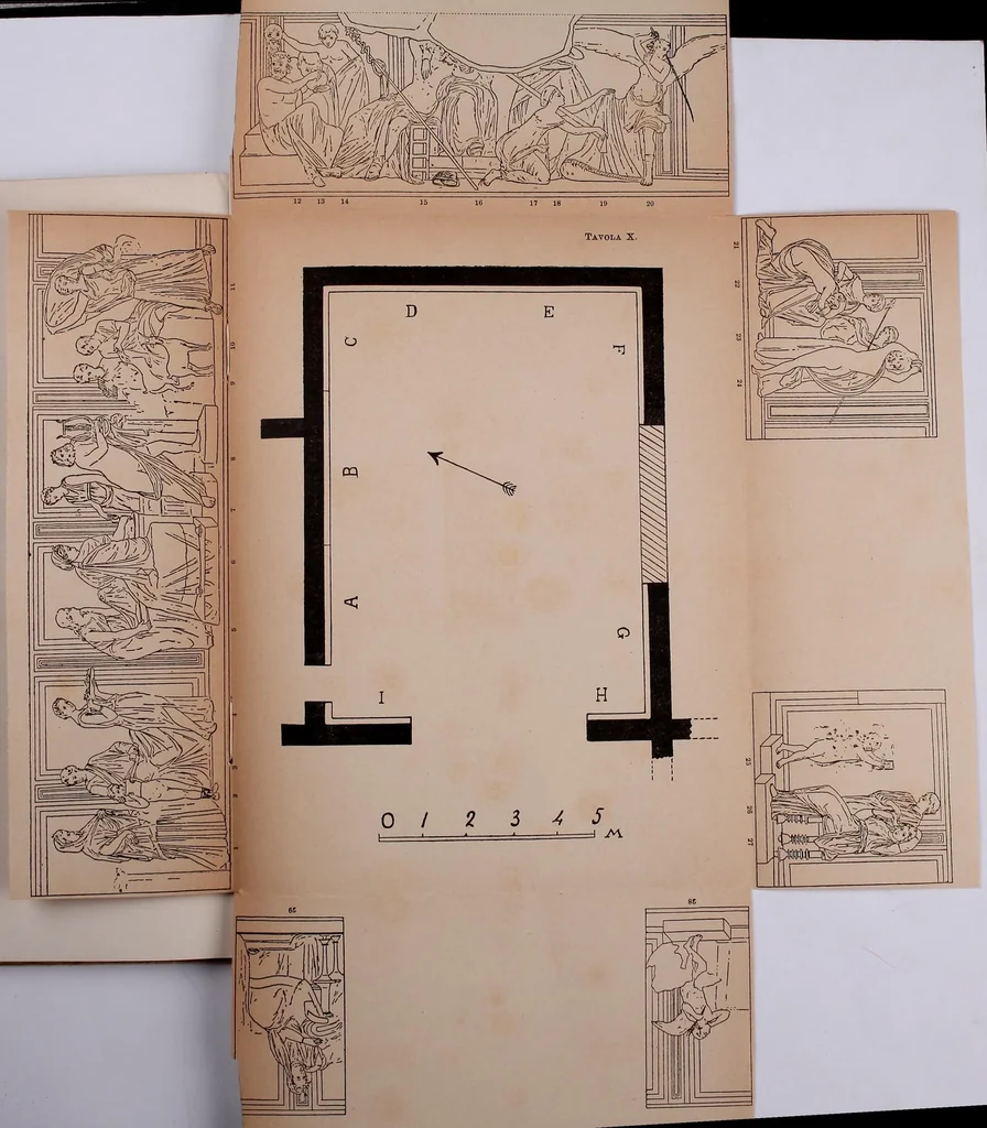 An illustration from Le nozze di Bacco ed Arianna : rappresentazione pittorica spettacolosa nel triclinio di una villa suburbana di Pompei, 1921, leaf 95