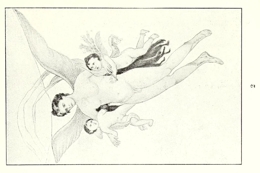 An illustration from Le nozze di Bacco ed Arianna : rappresentazione pittorica spettacolosa nel triclinio di una villa suburbana di Pompei, 1921, leaf 97