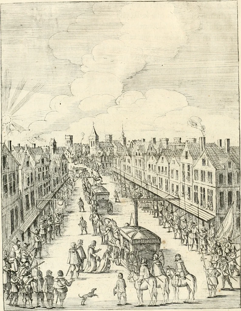An illustration from Histoire de l'entree de la reyne mere du roy tres-chrestien dans la Grande-Bretaigne : enrichie de planches, 1639, leaf 33