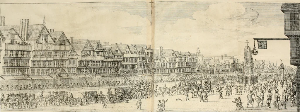 An illustration from Histoire de l'entree de la reyne mere du roy tres-chrestien dans la Grande-Bretaigne : enrichie de planches, 1639, leaf 48