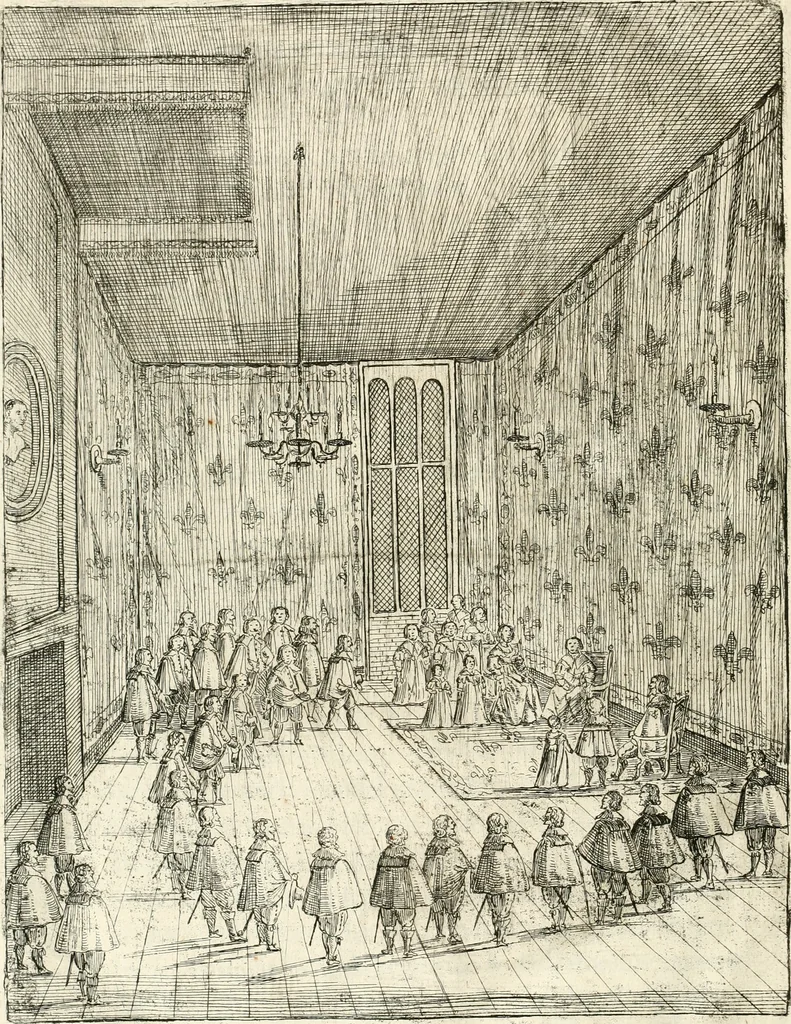 An illustration from Histoire de l'entree de la reyne mere du roy tres-chrestien dans la Grande-Bretaigne : enrichie de planches, 1639, leaf 73