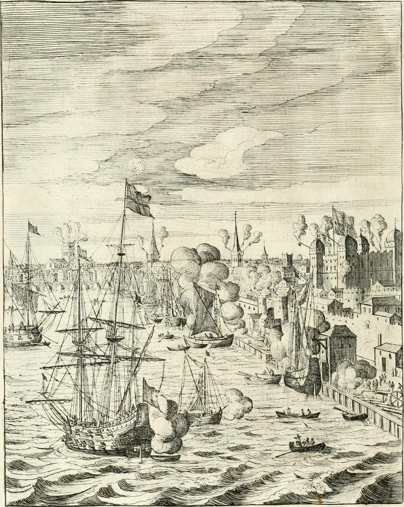 An illustration from Histoire de l'entree de la reyne mere du roy tres-chrestien dans la Grande-Bretaigne : enrichie de planches, 1639, leaf 75