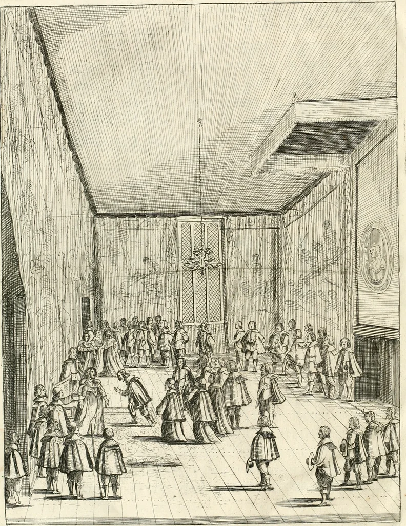 An illustration from Histoire de l'entree de la reyne mere du roy tres-chrestien dans la Grande-Bretaigne : enrichie de planches, 1639, leaf 81
