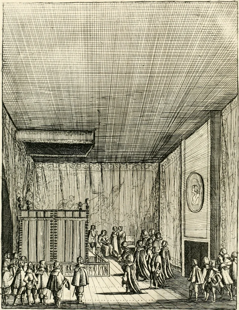 An illustration from Histoire de l'entree de la reyne mere du roy tres-chrestien dans la Grande-Bretaigne : enrichie de planches, 1639, leaf 85