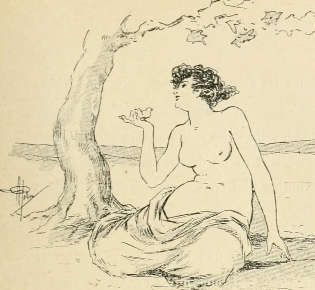 An illustration from Le Nu au salon, 1888, leaf 112