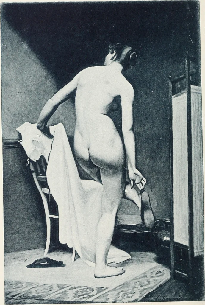 An illustration from Le Nu au salon, 1888, leaf 133