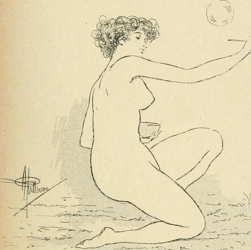An illustration from Le Nu au salon, 1888, leaf 146