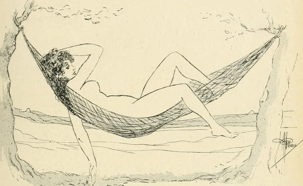 An illustration from Le Nu au salon, 1888, leaf 158