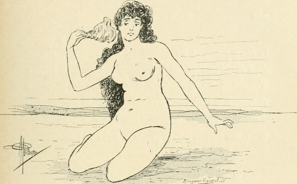 An illustration from Le Nu au salon, 1888, leaf 162