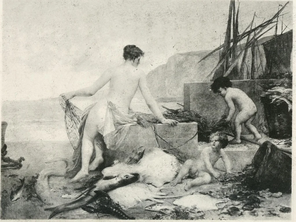 An illustration from Le Nu au salon, 1888, leaf 167