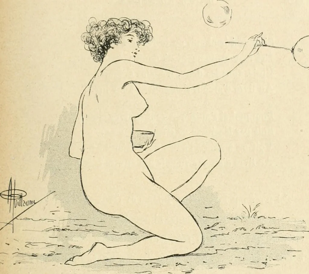 An illustration from Le Nu au salon, 1888, leaf 186