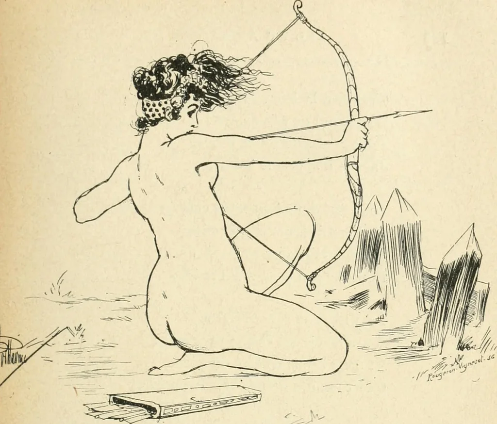 An illustration from Le Nu au salon, 1888, leaf 198