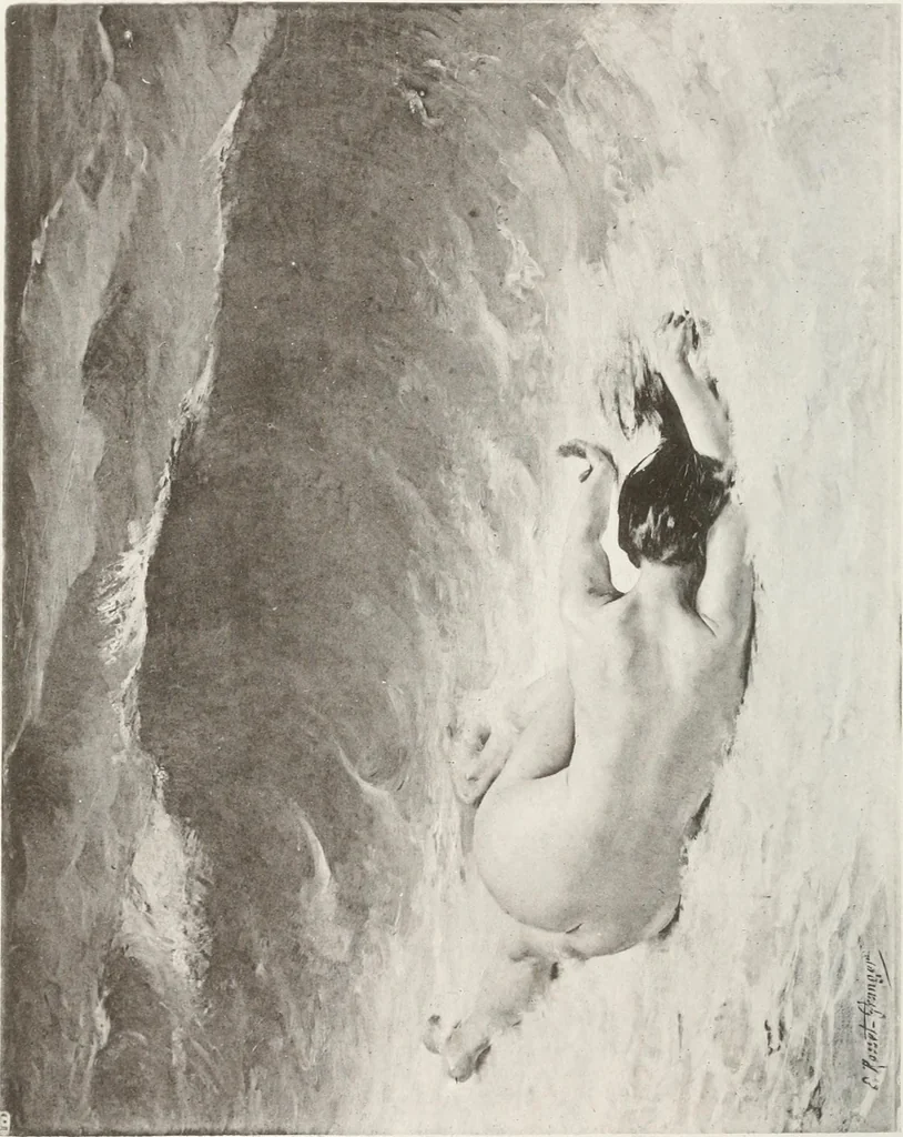 An illustration from Le Nu au salon, 1888, leaf 25